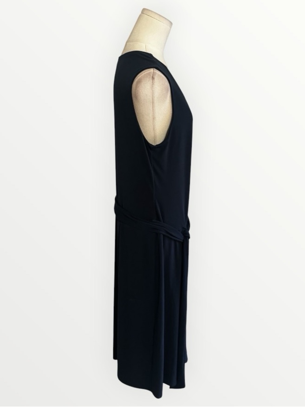 VELVET by Graham & Spencer Sleeveless Navy Blue Tie-Waist Midi Dress XL Casual - Picture 2 of 7